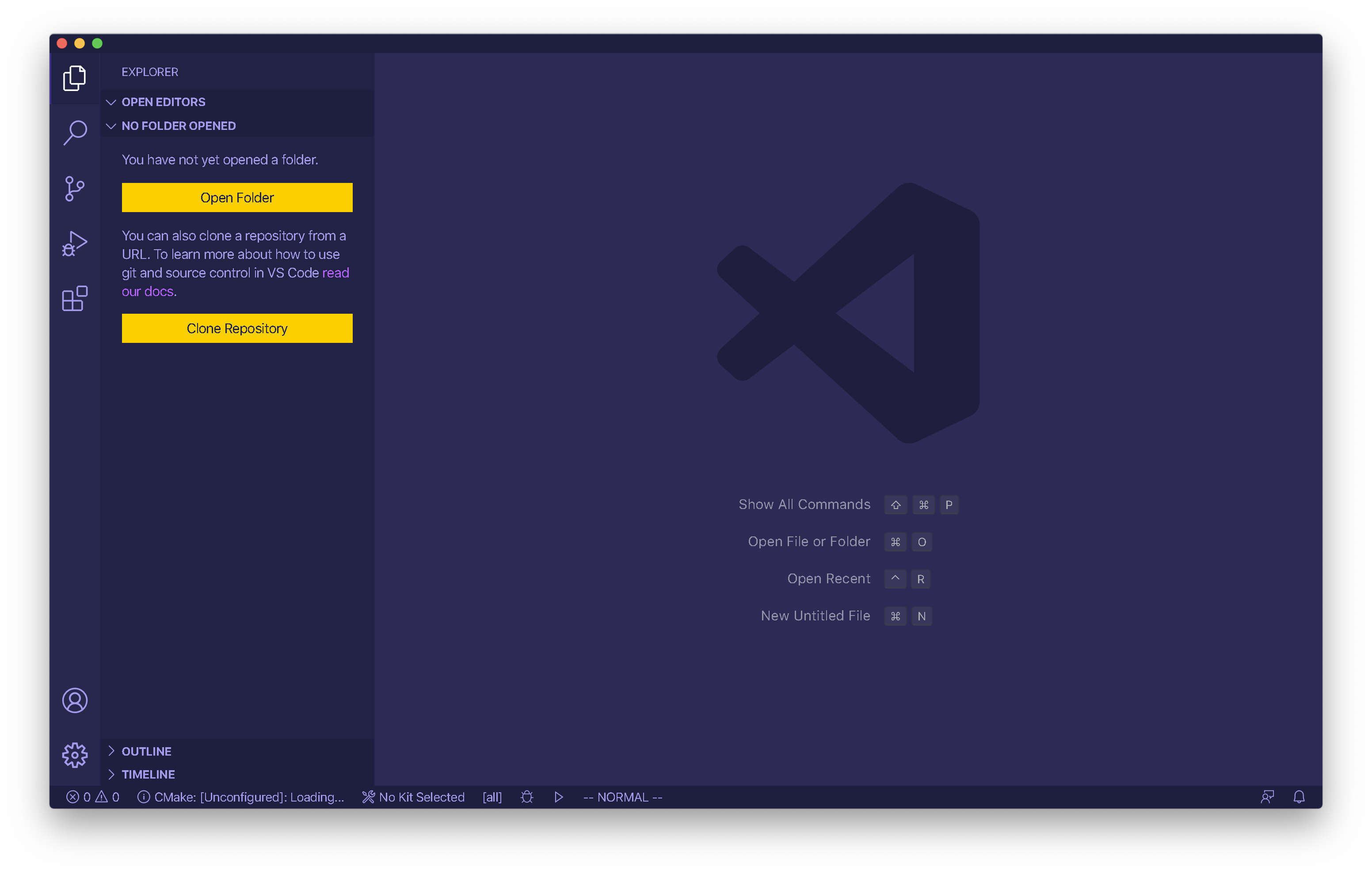 vscode open folder